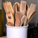 Picture of Utensil Pot - Terracotta & White Glaze