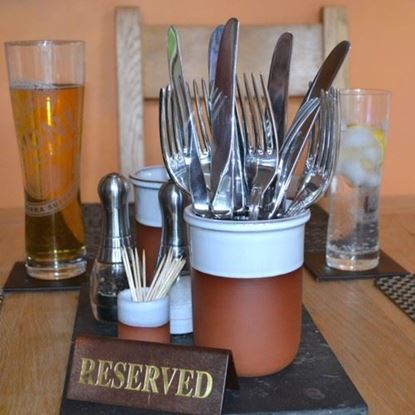 Picture of Cutlery Pots With White Glaze