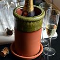 Picture of Wine Cooler Round With Apple Green Glaze