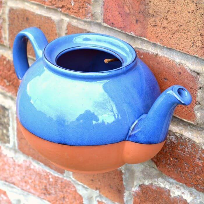 Teapot Wall Pot (Blue) | Weston Mill Pottery UK