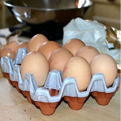 Picture of  Egg Rack (12) Translucent White Glazed