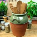 Picture of Utensil Jar - Panella With Apple Green Glaze