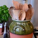 Picture of Utensil Jar - Panella With Apple Green Glaze