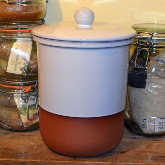 Picture of Storage Pot -  White Glaze (25cm)