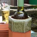 Picture of Hexagonal Terracotta Wine Cooler - Apple Green Glaze