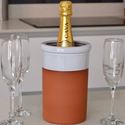 Picture of Wine Cooler Round With White Glaze