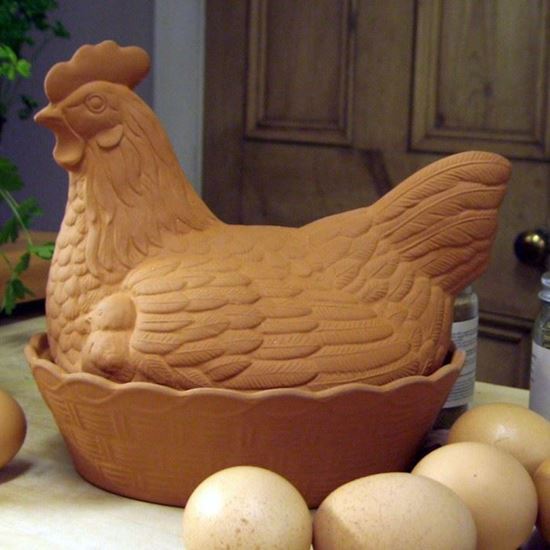 Chicken Egg Holder - Terracotta | Weston Mill Pottery UK