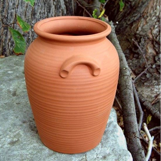 Garden Hose Storage Pot Terracotta Terra Cotta Garden Hose Pot Blue