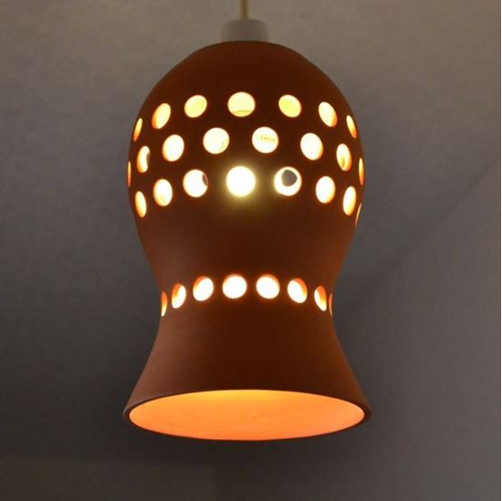 Picture of Pierced Pendant Shade - Terracotta