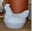Picture of Chicken Egg Holder - Translucent White Glazed