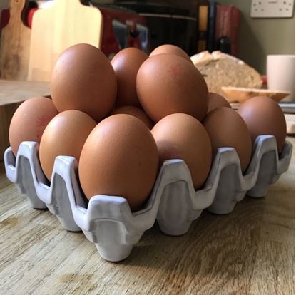 Picture of Egg Rack (12) Translucent White Full Glaze