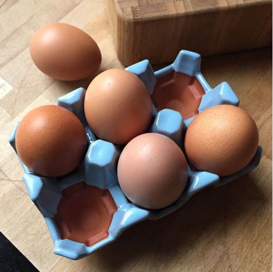 Picture of Egg Rack (6) Pale Blue Glazed