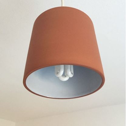 Picture of Chamfered Pendant Light Shade - Terracotta