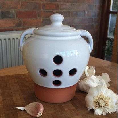 Picture of Garlic Pot Large - with Translucent White Glaze