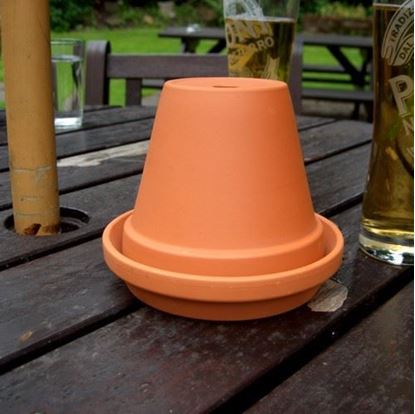 Picture of Flower Pot Ashtray - with unglazed saucer