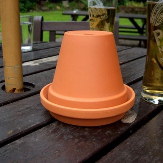 Picture of Flower Pot Ashtray - with unglazed saucer