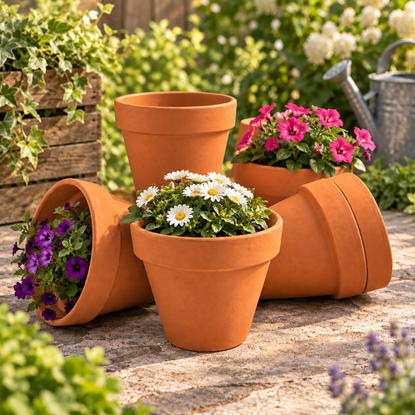 Picture of Terracotta Plant Pots - F7 (7 cm dia) 