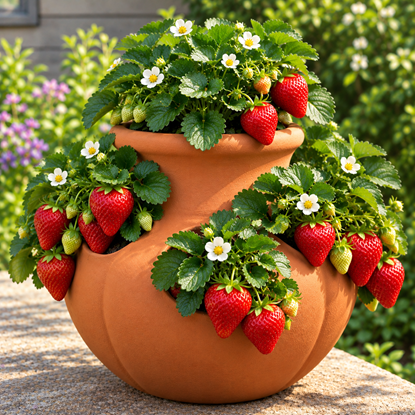 Picture of Strawberry Herb Pot
